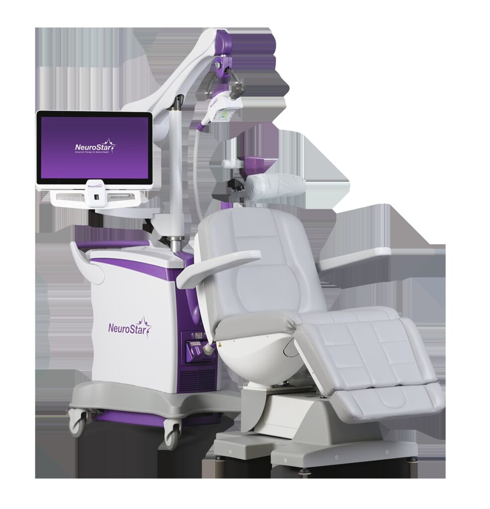 Does Insurance Cover TMS Therapy? The NeuroStar Advanced TMS therapy system with reclining treatment chairs.